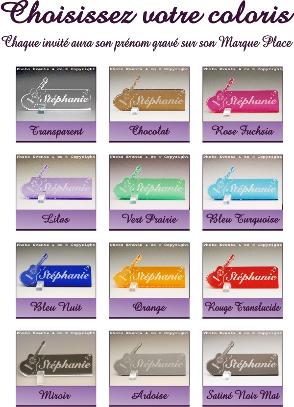 Nuancier Marque place guitare